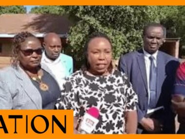 Mwea-Member-of-Parliament-Mary-Maingi-speaking-of-crop-failure-in-her-Constituency