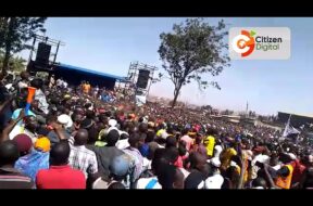 Raila-Odinga-arrives-at-Kamukunji-Grounds-in-Kibra-for-Azimio-rally